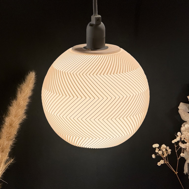 Pakabinamo Šviestuvo Gaubtas „Zigzago Sfera“ – 15 cm